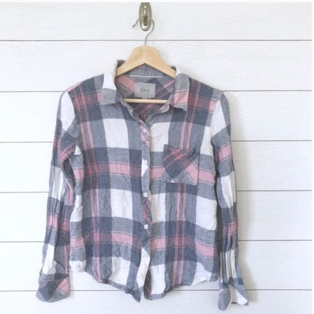 Rails - Hunter Plaid Button Down Mulberry Blue